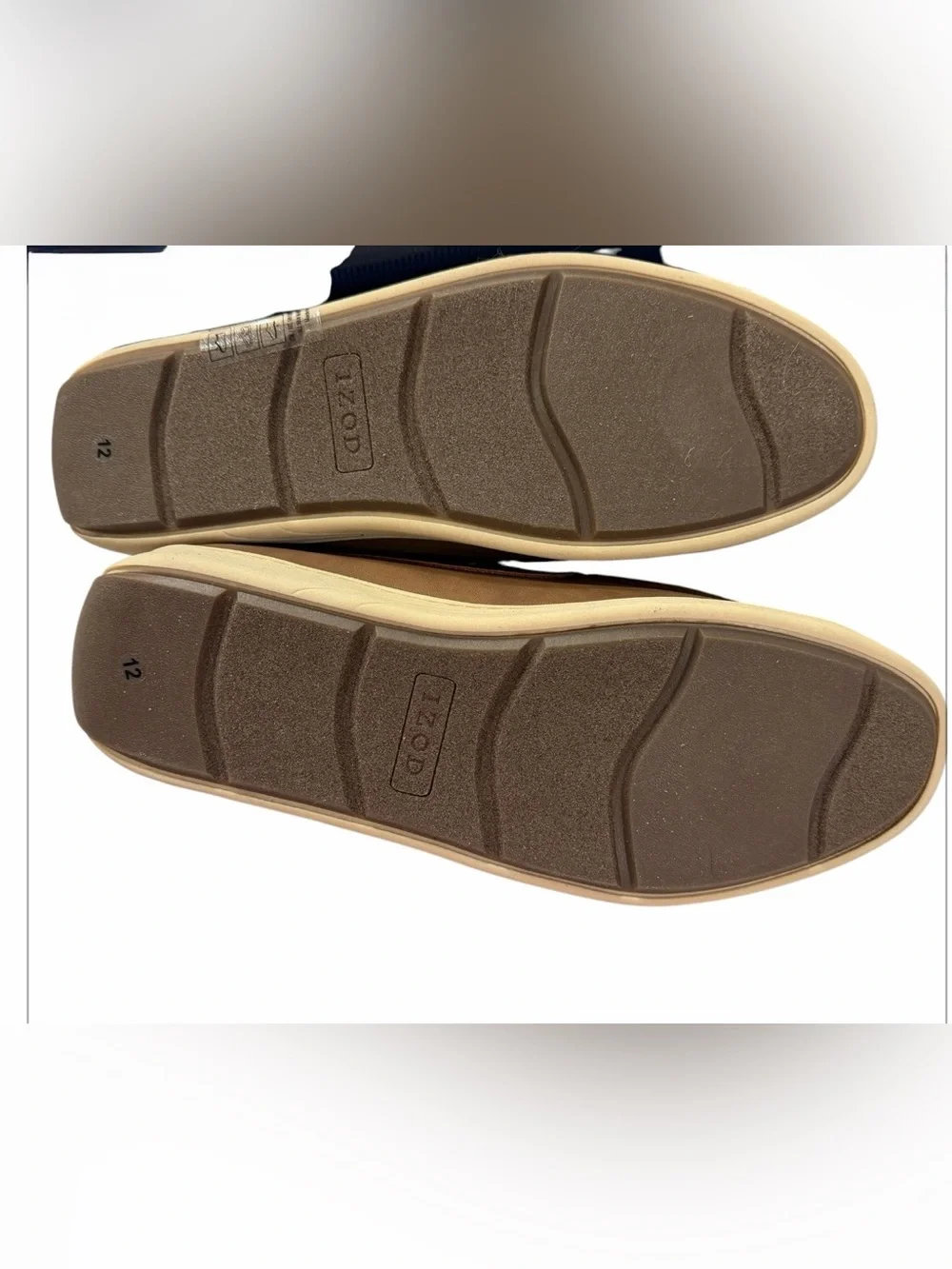 Izod Men's Seapoint Memory Foam Loafers - Tan - Size 12 NWT